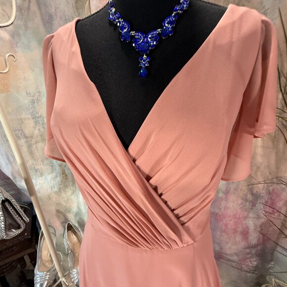 ๐Celebrate DB Studio Flutter Sleeve Formal - Bridesmaid - Prom Maxi Dress - Picture 3 of 15